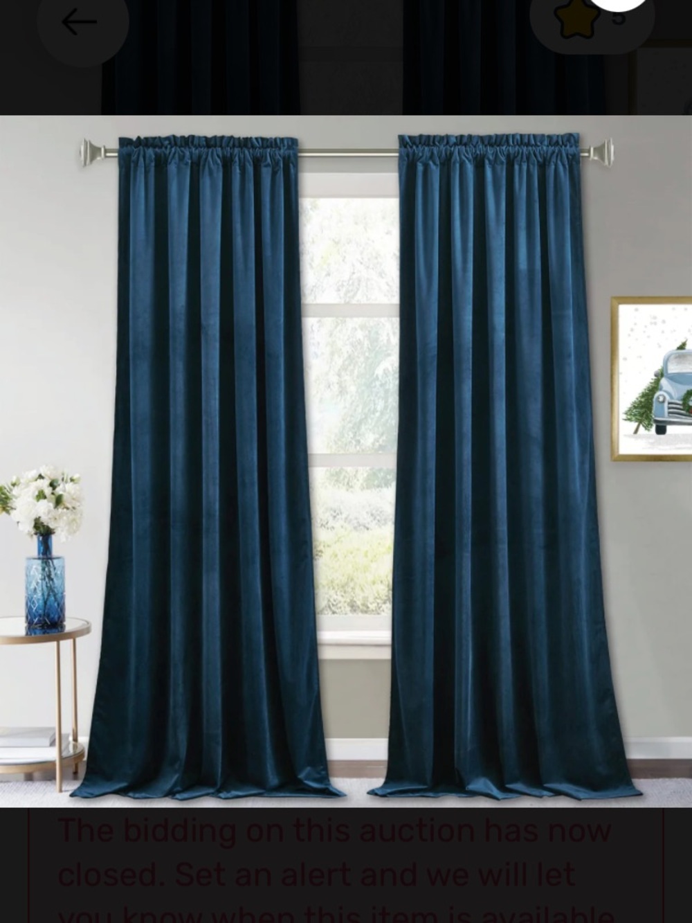 Luxurious Teal Velvet Rod-Pocket Curtain Panels